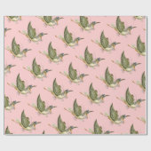 STORK PINK BABY GIRL SHOWER GESCHENKPAPIER (Flach)