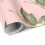 STORK PINK BABY GIRL SHOWER GESCHENKPAPIER (Rolleneckpunkt)