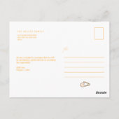 Stork Pregnancy Ankündigung Postkarte (Rückseite)