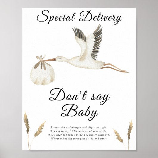 Stork - Sag kein Babyposter Poster (Vorne)
