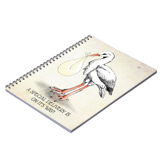 Stork Special Delivery Notebook (neutral) Notizblock (Linke Seite)