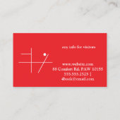 Stork Speed Liner Business Card Visitenkarte (Rückseite)