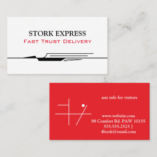 Stork Speed Liner Business Card Visitenkarte