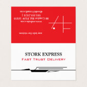 Stork Speed Liner Business Card Visitenkarten (Außenseite Aufgefaltet)