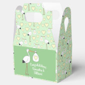 Stork Spring Baby Dusche Geschenkschachtel (Geöffnet)