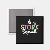 Stork Squad Rainbow Magnet (Vorderseite/Rückseite)
