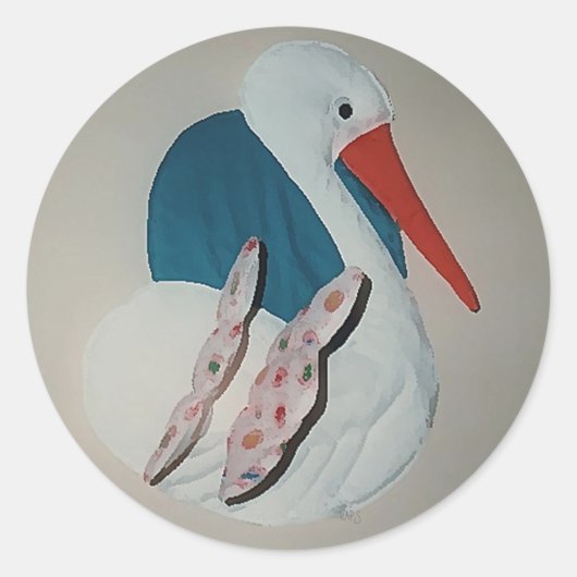 Stork Storks Baby Newborns Sticker (Vorderseite)