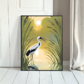 Stork Swamp | Everglades National Park Watercolor Poster