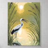 Stork Swamp | Everglades National Park Watercolor Poster (Vorne)