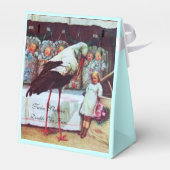 STORK TWIN BABY BOY SHOWER BLUE GEM MONOGRAM GESCHENKSCHACHTEL (Rückseite)