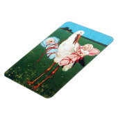 STORK TWIN BABY DUSCHE, rosa, Aquamarin blau Magnet (Linke Seite)