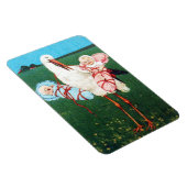 STORK TWIN BABY DUSCHE, rosa, Aquamarin blau Magnet (Rechte Seite)