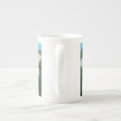 STORK TWIN BABY DUSCHE, rosa, Aquamarin blau Porzellantasse (Rückseite)