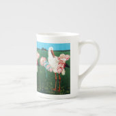 STORK TWIN BABY DUSCHE, rosa, Aquamarin blau Porzellantasse (Rechts)