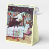 STORK TWIN BABY DUSCHE WEISSE GEM MONOGRAM GESCHENKSCHACHTEL (Rückseite)