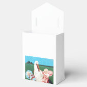 STORK TWIN BABY SHOWER BLAUE GEM STONE MONOGRAM GESCHENKSCHACHTEL (Geöffnet)