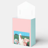 STORK TWIN BABY SHOWER BLAUE GEM STONE MONOGRAM GESCHENKSCHACHTEL (Geöffnet)