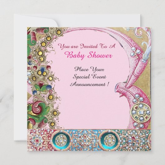 STORK TWIN BOY - MÄDCHEN-BABY-DUSCHE, BLUMENVERSTÄ EINLADUNG (Rückseite)