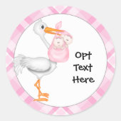 Stork & Twin Girls Stickers (Vorderseite)