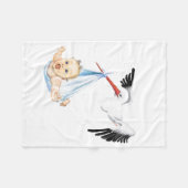 Stork und Baby Fleece Blanket (Vorderseite (Horizontal))