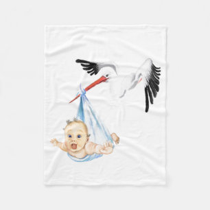 Stork und Baby Fleece Blanket