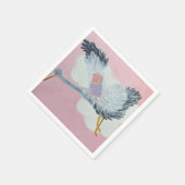 Stork und Baby Girl Cocktail Napkins Serviette (Ecke)