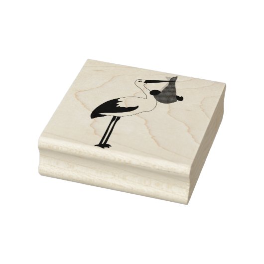 Stork und Baby Gummistempel (Stempel)