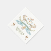 Stork Wappen Watercolor Kinderdusche Serviette (Ecke)
