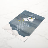 Stork White Bundle Joy Stars Kinderdusche Folieneinladung (Gedreht)