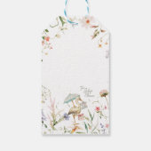 Stork Wildblume Ribbon Babydusche Geschenkanhänger (Rückseite)