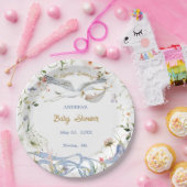 Stork Wildblume Ribbon Babyduschpapier Pappteller (Party)