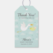 Stork Yellow Bundle Neutral Baby Duwer Gefallen Geschenkanhänger (Vorderseite)