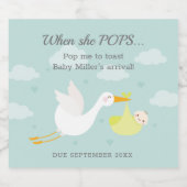 Stork Yellow Bundle Pop It Schaumweinetikett (Einzelnes Label)