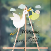 Stork Yellow Bundle Unisex Baby Dusche Willkommen Acrylschild (Neutral)