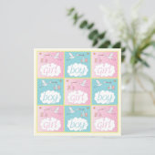 Storks Baby Gender Offenlegung Party Einladung (Stehend Vorderseite)