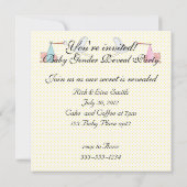 Storks Baby Gender Offenlegung Party Einladung (Rückseite)