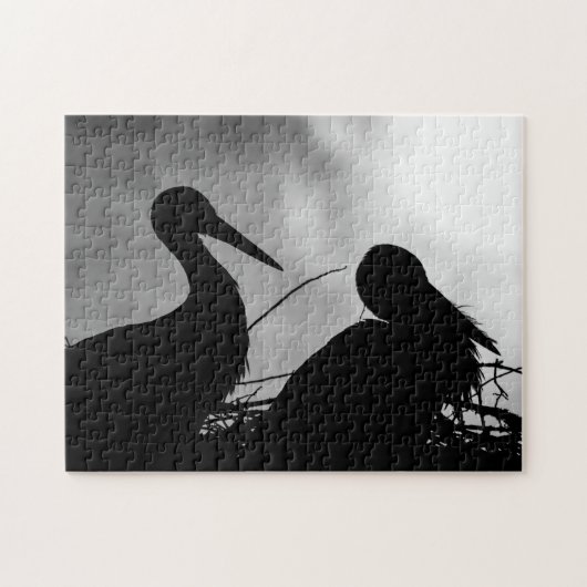Storks Silhouette, Jigsaw Puzzle (Horizontal)