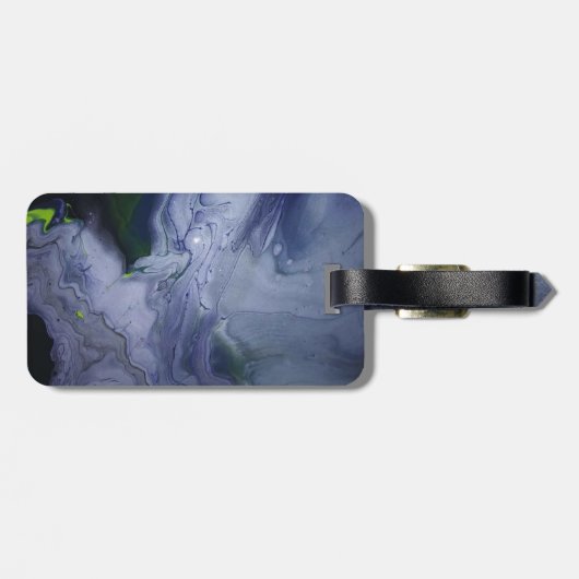 Storm Acrylic Pour Inspiriert Gepäckanhänger (Rückseite horizontal)