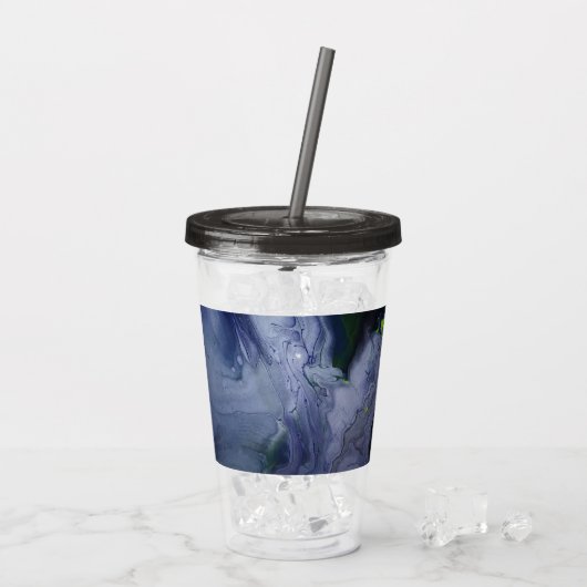 Storm Acrylic Pour Tumbler Acryltrinkbecher (Rückseite Ice)