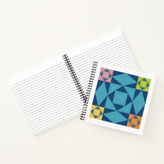 Storm am Sea QuilSquare Notebook Notizblock (Innenseite)