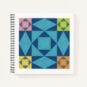 Storm am Sea QuilSquare Notebook Notizblock (Vorderseite)