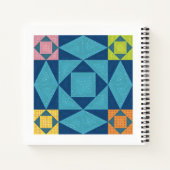 Storm am Sea QuilSquare Notebook Notizblock (Rückseite)
