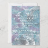 STORM BLAUE WATERCOLOR HIBISKUS WEDD EINLADUNG (Rückseite)