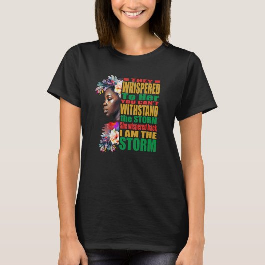 Storm BLM Black African Pride Black History Month T-Shirt (Vorderseite)