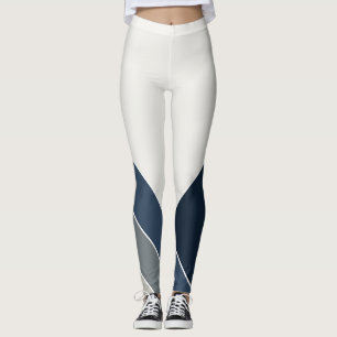Storm Blue und Grey City Summer Zuhause Leggings