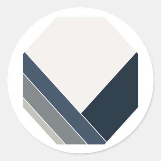 Storm Blue und Grey City Summer Zuhause Runder Aufkleber (Vorderseite)