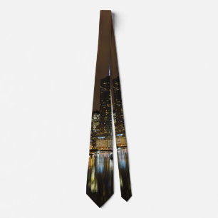 Storm Brewing Over Chicago Neck Tie Krawatte