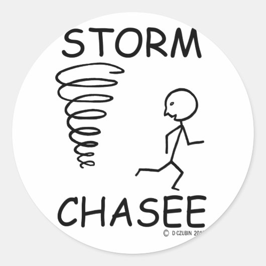 Storm Chasee Runder Aufkleber (Vorderseite)