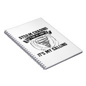 Storm Chaser Geschenke | Storm Chasing Lightning H Notizblock (Rechte Seite)