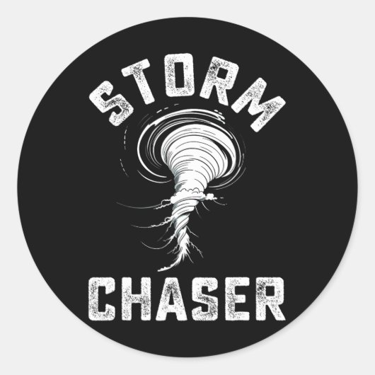 Storm Chaser Kostume Tornado Twister Chasers Kinde Runder Aufkleber (Vorderseite)